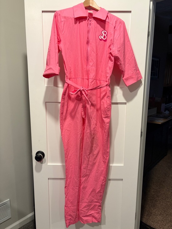 Barbie Pants - Barbie Hot Pink Zip-Front Collared One-Piece